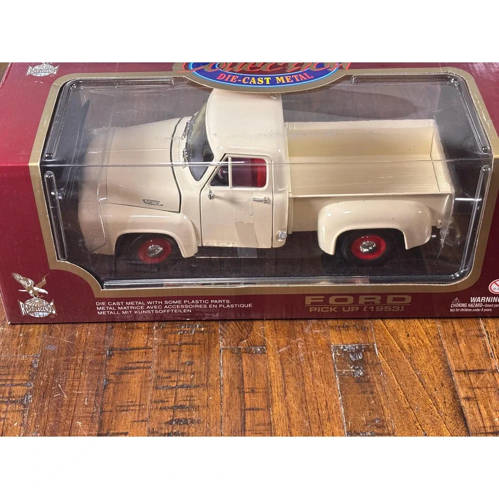 Road Legends 1953 Ford Pick Up Truck Cream White Die Cast Metal 1:18 Scale New